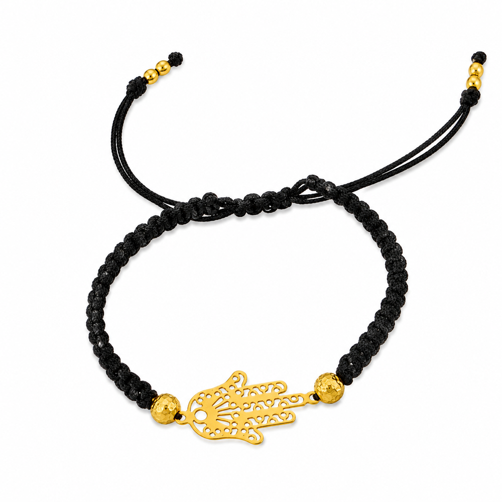 Pulsera de Mano de Fátima negra
