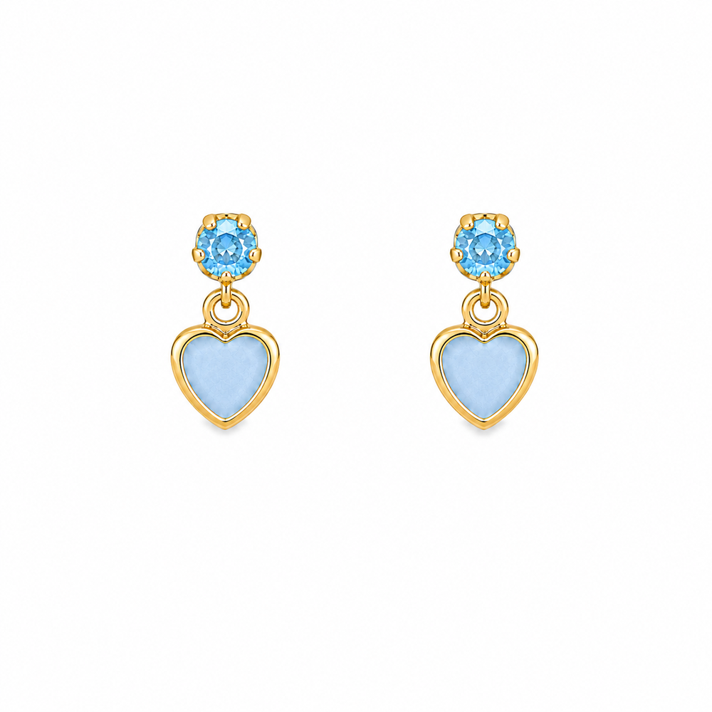 Pendiente Corazon Azul