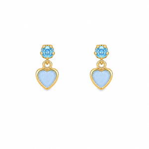Pendiente Corazon Azul