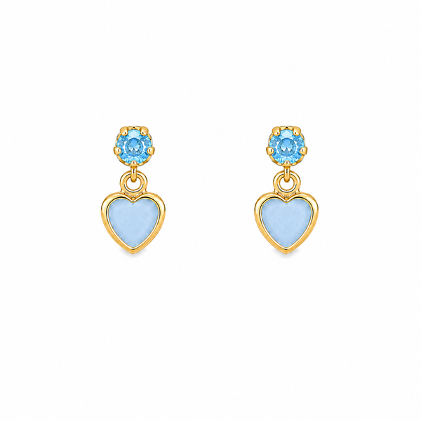 Pendiente Corazon Azul