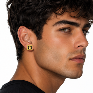 Pendientes Cuadrados, en oro 18k
