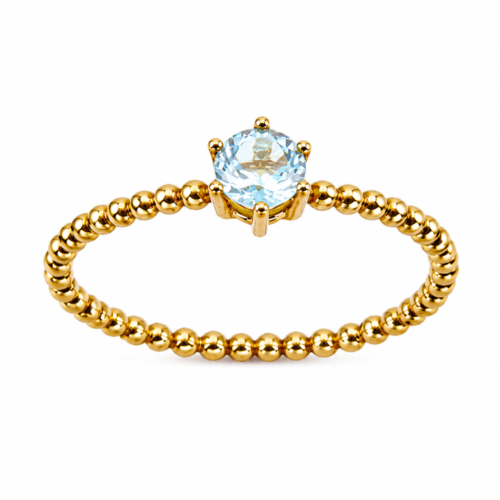 Anillo luna, en oro 18k