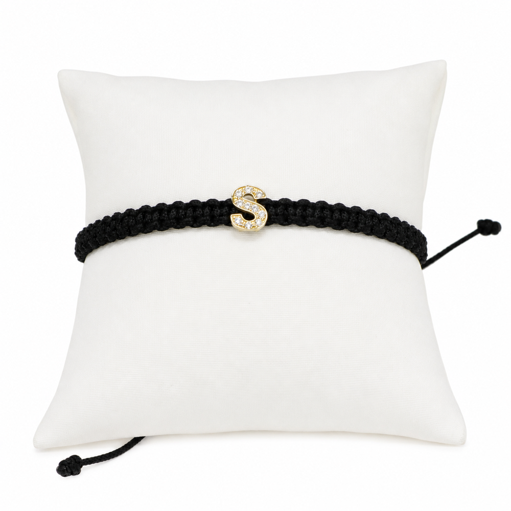 Pulsera con la inicial “S” en diamantes