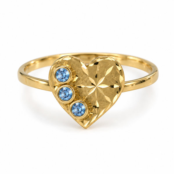 Anillo Corazón Azul