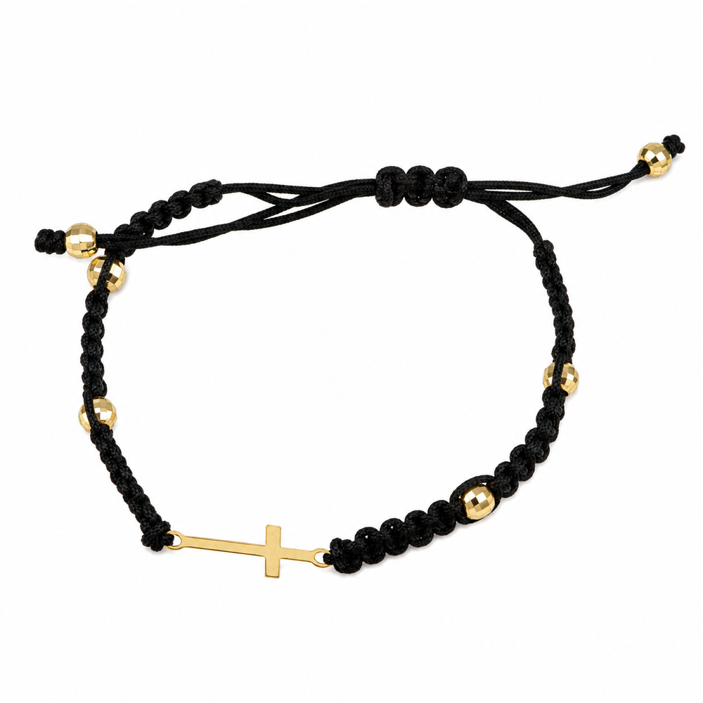 Pulsera negra, en oro 18k