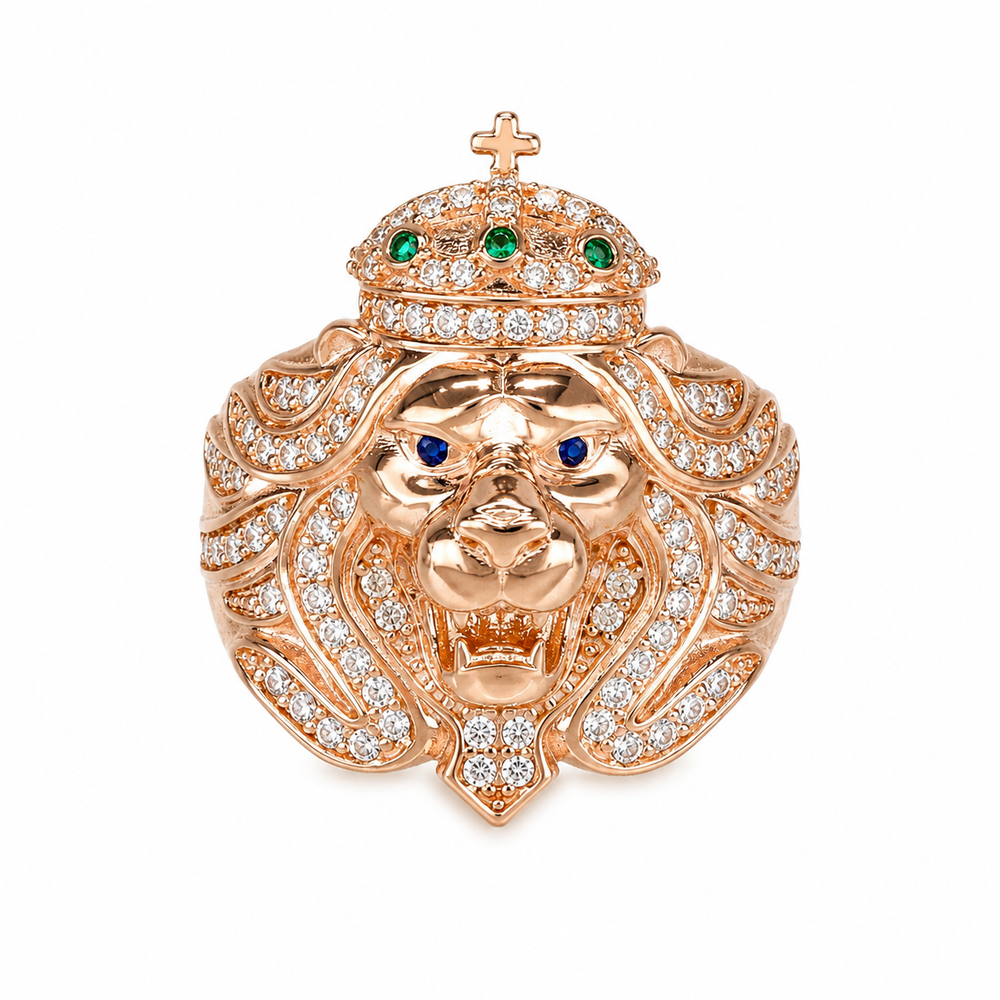 Anillo Leon Corona oro rosa