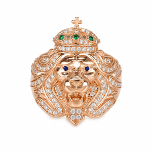 Anillo Leon Corona oro rosa