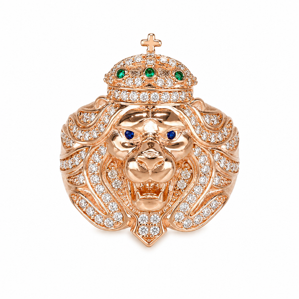 Anillo Leon Corona oro rosa
