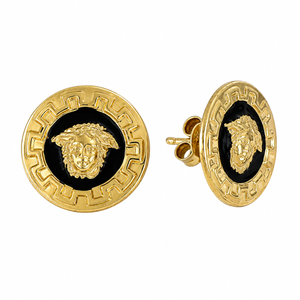 Pendientes con logo, en oro 18k
