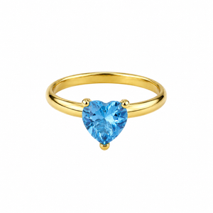 Solitario con piedra turquesa love