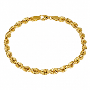 Pulsera cordón de 5mm, en oro 18k