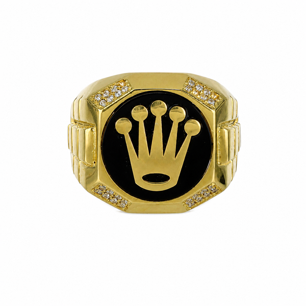 Sello corona, en oro 18k