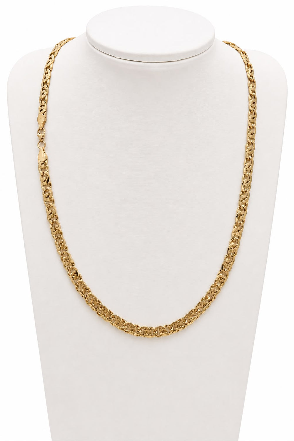 Cadena plana, 50cm en oro 18k