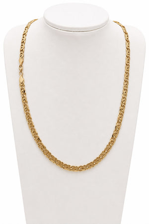 Cadena plana, 50cm en oro 18k