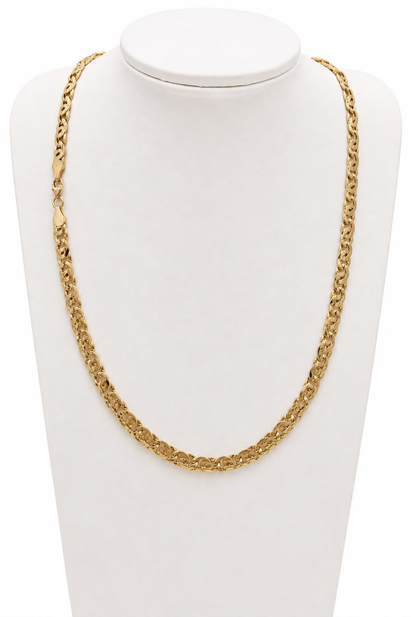 Cadena plana, 50cm en oro 18k