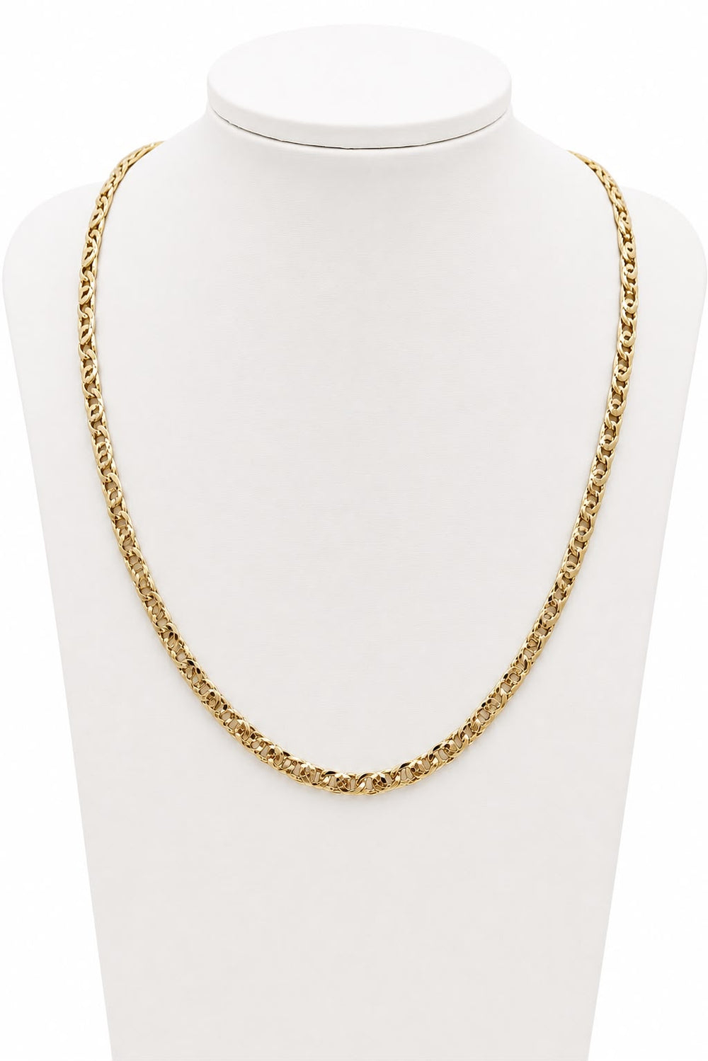 Cadena plana en oro 18k, 50cm