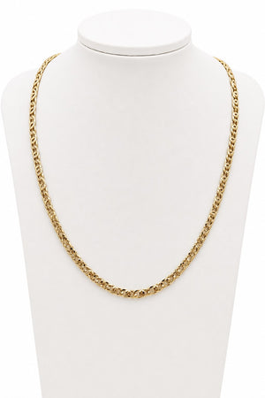 Cadena plana en oro 18k, 50cm