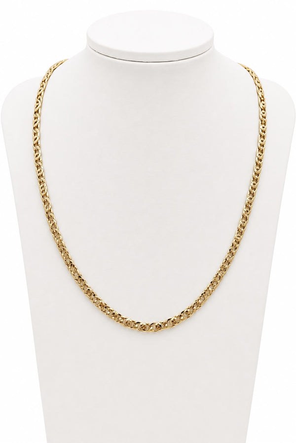 Cadena plana en oro 18k, 50cm