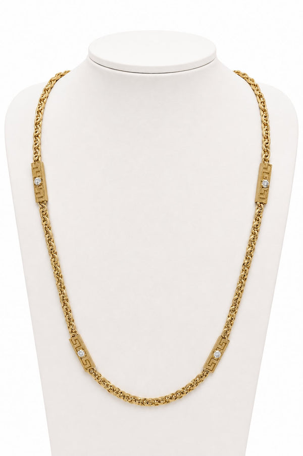 Cadena versace, en oro 18k
