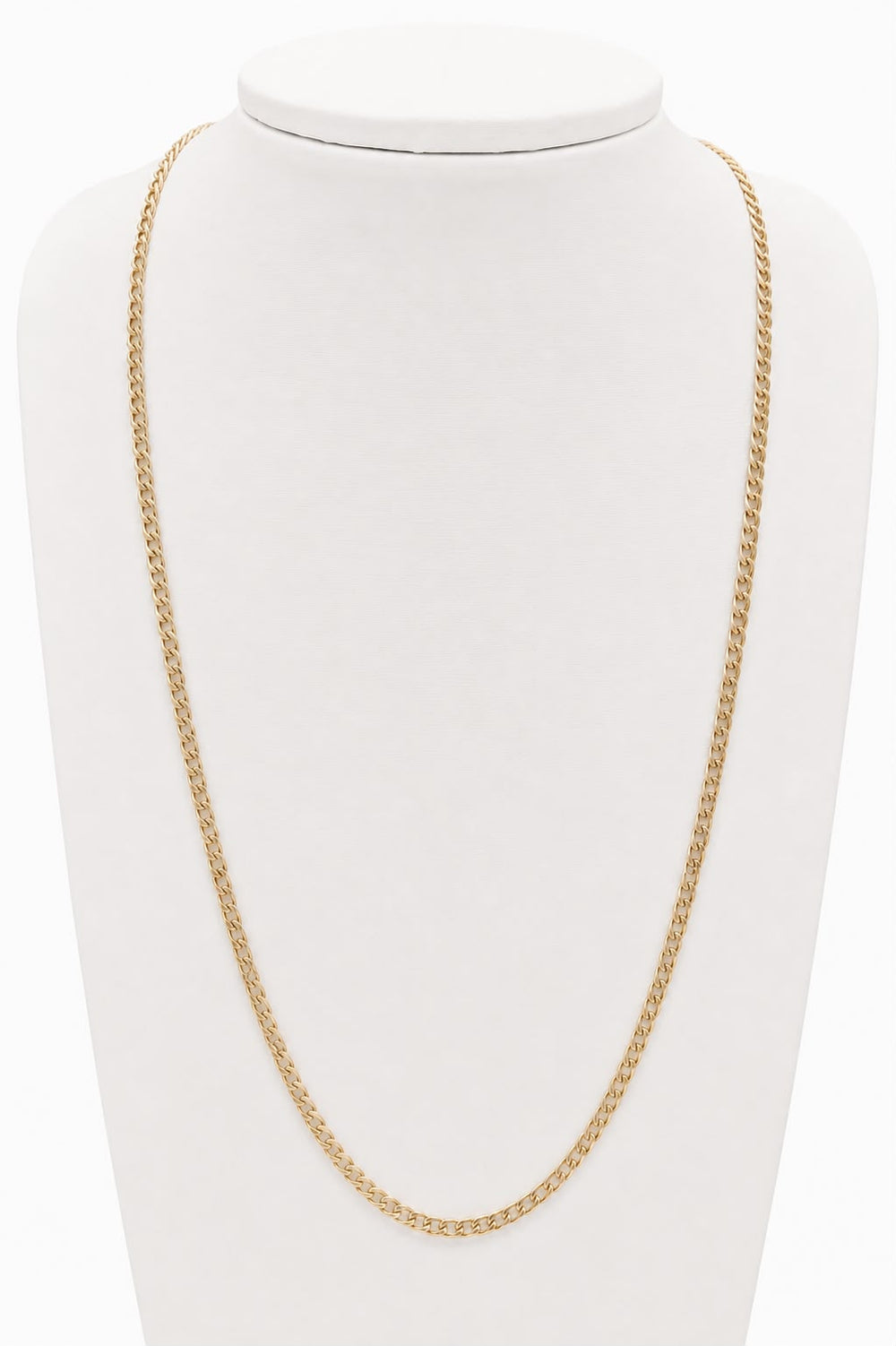 Cadena barbada, 60cm en oro 18m