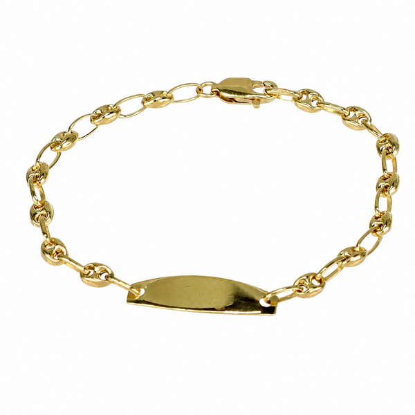 Pulsera Infantil de Grano de Café, en oro 18k